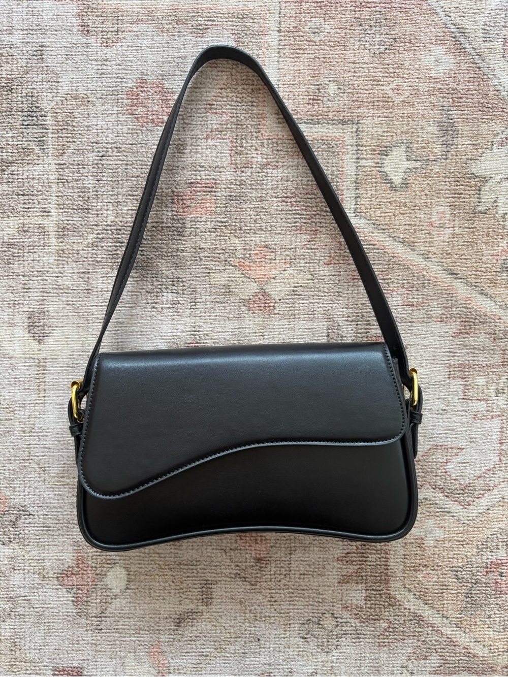 Classic Black Shoulder Bag